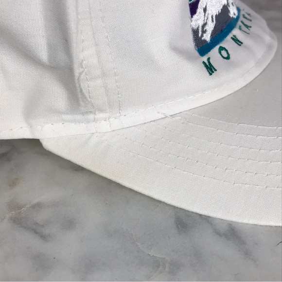 Montana Glacier National Park 80s Vintage White SnapBack Rocky Mountains Hat OS - Picture 11 of 12